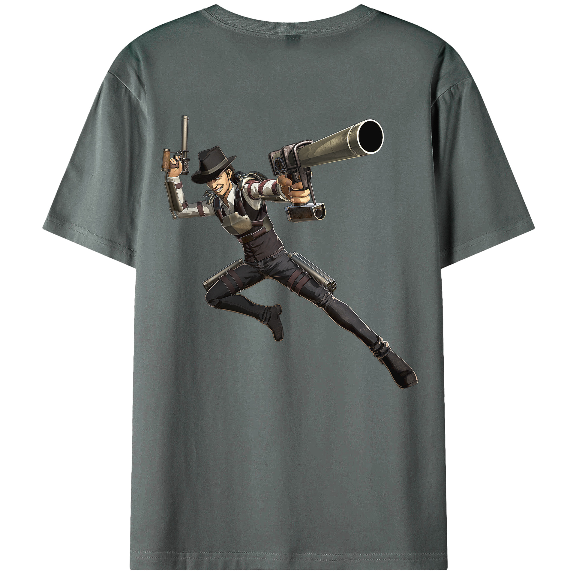 （画像用） 進撃の巨人 Attack on Titan 綿100％ メンズ半袖Tシャツ（バックプリント） 通気性